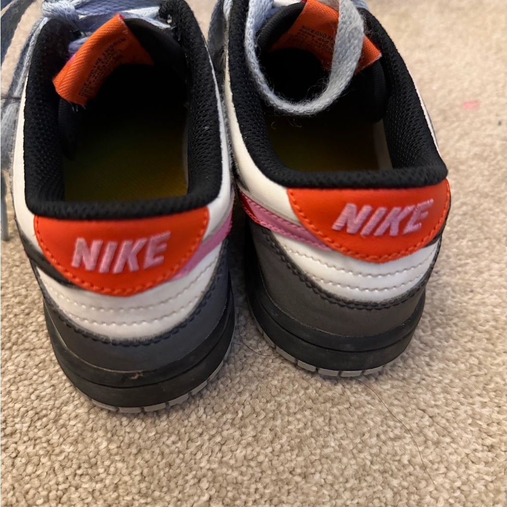 Nike Kids Sneakers - Black, White, and Orange